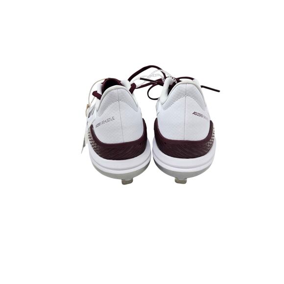 NEW adidas 7.5 Adizero Purehustle 3 Elite Sneaker Cleat Softball White Burgundy - Picture 7 of 7